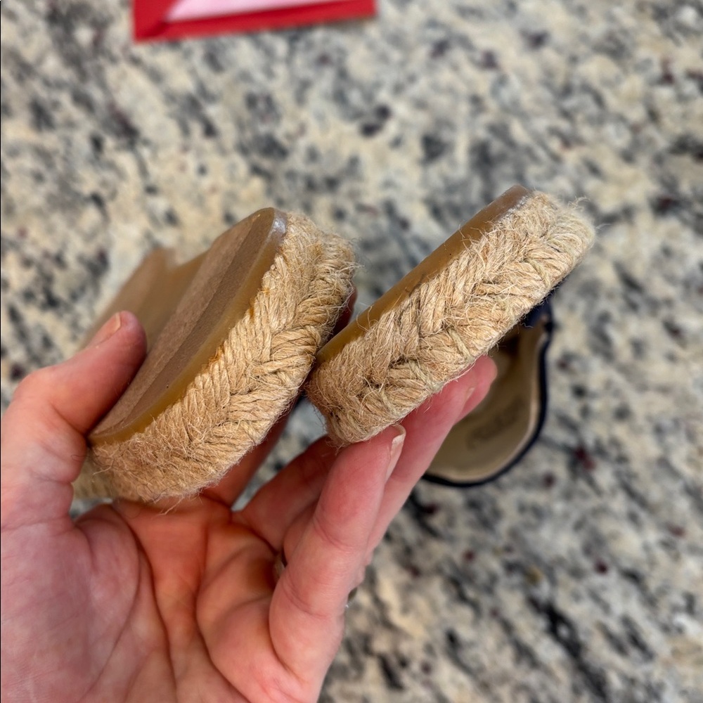Soludos Navy Embroidered Floral Espadrilles Flats - Picture 5 of 11